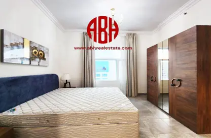 Room / Bedroom image for: Apartment - 3 Bedrooms - 3 Bathrooms for rent in Burj Al Marina - Marina District - Lusail, Image 1