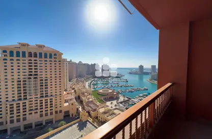 Balcony image for: Apartment - 1 Bedroom - 1 Bathroom for rent in East Porto Drive - Porto Arabia - The Pearl Island - Doha, Image 1