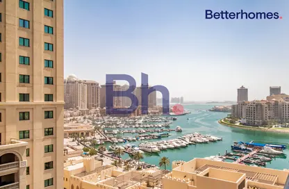 Apartment - 1 Bedroom - 2 Bathrooms for rent in West Porto Drive - Porto Arabia - The Pearl Island - Doha