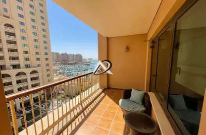 Apartment - 1 Bathroom for rent in Tower 19 - Porto Arabia - The Pearl Island - Doha