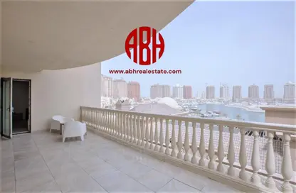Terrace image for: Apartment - 2 Bedrooms - 3 Bathrooms for rent in Tuscan Tower - Porto Arabia - The Pearl Island - Doha, Image 1