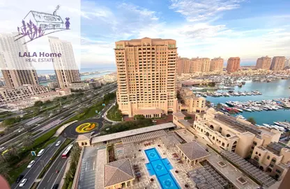 شقة - غرفة نوم - 2 حمامات للايجار في طريق بورتو الشرقي - بورتو أرابيا - جزيرة اللؤلؤة - الدوحة