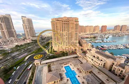 Apartment - 1 Bedroom - 2 Bathrooms for rent in West Porto Drive - Porto Arabia - The Pearl Island - Doha