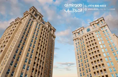 شقة - 2 غرف نوم - 2 حمامات للايجار في برج فالكون - شارع الدبلوماسي - الخليج الغربي - الدوحة