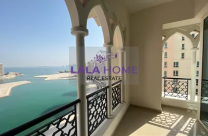 Balcony image for: Apartment - 2 Bedrooms - 2 Bathrooms for rent in Viva West - Viva Bahriyah - The Pearl Island - Doha, Image 1
