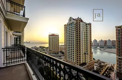 Balcony image for: Apartment - 3 Bedrooms - 3 Bathrooms for rent in Viva West - Viva Bahriyah - The Pearl Island - Doha, Image 1