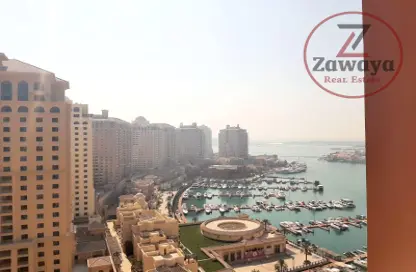 Apartment - 1 Bedroom - 2 Bathrooms for rent in Tower 24 - Porto Arabia - The Pearl Island - Doha