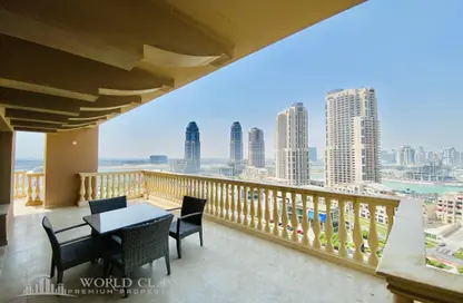 Terrace image for: Apartment - 3 Bedrooms - 4 Bathrooms for sale in West Porto Drive - Porto Arabia - The Pearl Island - Doha, Image 1