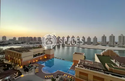 Apartment - 1 Bedroom - 2 Bathrooms for rent in Al Mutahidah Tower - Viva Bahriyah - The Pearl Island - Doha