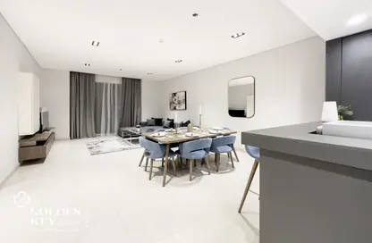 Living / Dining Room image for: Apartment - 2 Bedrooms - 3 Bathrooms for rent in Marina District - Lusail, Image 1