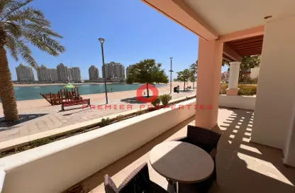 Terrace image for: Duplex - 1 Bedroom - 2 Bathrooms for rent in Viva West - Viva Bahriyah - The Pearl Island - Doha, Image 1