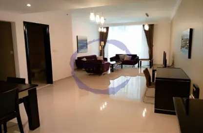 Living / Dining Room image for: Apartment - 3 Bedrooms - 3 Bathrooms for rent in Regency Residence Tower - West Bay - Doha, Image 1