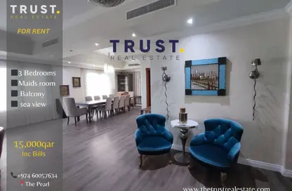 Apartment - 3 Bedrooms - 4 Bathrooms for rent in Tower 8 - Abraj Quartiers - The Pearl Island - Doha