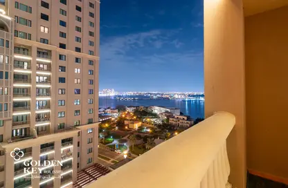 شقة - غرفة نوم - 2 حمامات للايجار في طريق بورتو الغربي - بورتو أرابيا - جزيرة اللؤلؤة - الدوحة