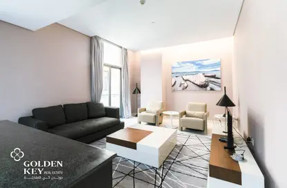 Living Room image for: Apartment - 1 Bedroom - 2 Bathrooms for rent in Najma street - Old Airport Road - Doha, Image 1