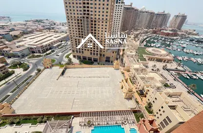 شقة - غرفة نوم - 2 حمامات للايجار في طريق بورتو الغربي - بورتو أرابيا - جزيرة اللؤلؤة - الدوحة