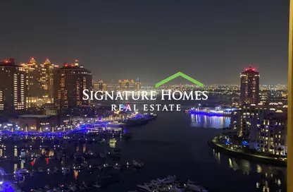 شقة - 2 غرف نوم - 3 حمامات للايجار في طريق بورتو الشرقي - بورتو أرابيا - جزيرة اللؤلؤة - الدوحة