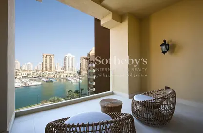 Balcony image for: Apartment - 1 Bedroom - 2 Bathrooms for rent in Marsa Arabia - The Pearl Island - Doha, Image 1