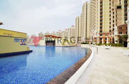Pool image for: Apartment - 2 Bedrooms - 2 Bathrooms for rent in Viva West - Viva Bahriyah - The Pearl Island - Doha, Image 1