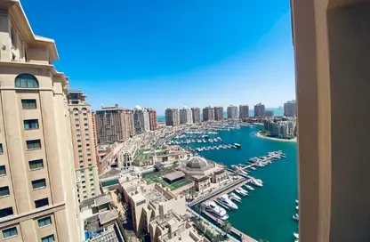 شقة - غرفة نوم - 2 حمامات للايجار في طريق بورتو الشرقي - بورتو أرابيا - جزيرة اللؤلؤة - الدوحة