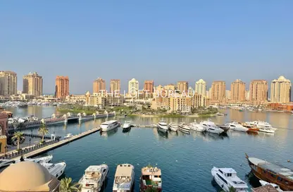 شقة - غرفة نوم - 1 حمام للايجار في طريق بورتو الغربي - بورتو أرابيا - جزيرة اللؤلؤة - الدوحة