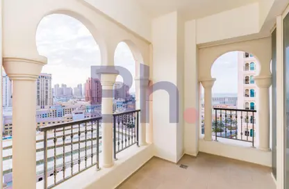 Balcony image for: Apartment - 1 Bedroom - 2 Bathrooms for rent in Viva Central - Viva Bahriyah - The Pearl Island - Doha, Image 1