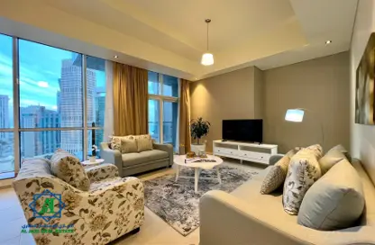 Living Room image for: Apartment - 3 Bedrooms - 4 Bathrooms for rent in Dareen Tower - West Bay - West Bay - Doha, Image 1