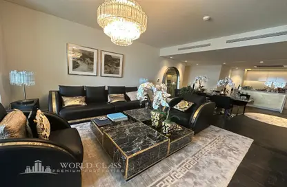 Living Room image for: Apartment - 3 Bedrooms - 4 Bathrooms for sale in Burj DAMAC Marina - Marina District - Lusail, Image 1